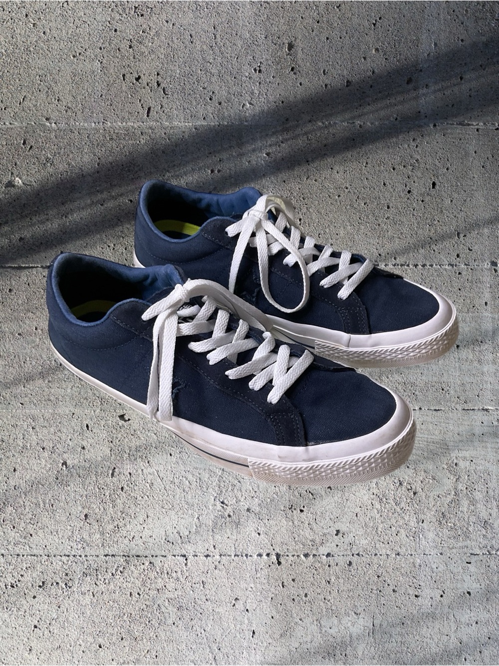 Converse Con One Star Ox Navy Canvas Monochromatic Tonal Blue 153708C M 10/W 12